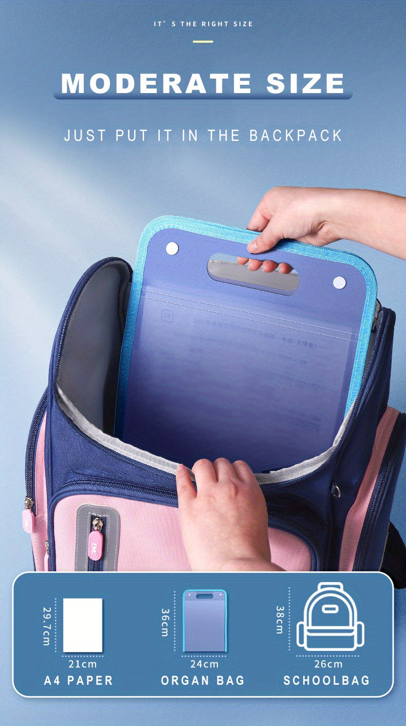 A4 Portable 13-Grid Expanding File Folder – Translucent Document Bag