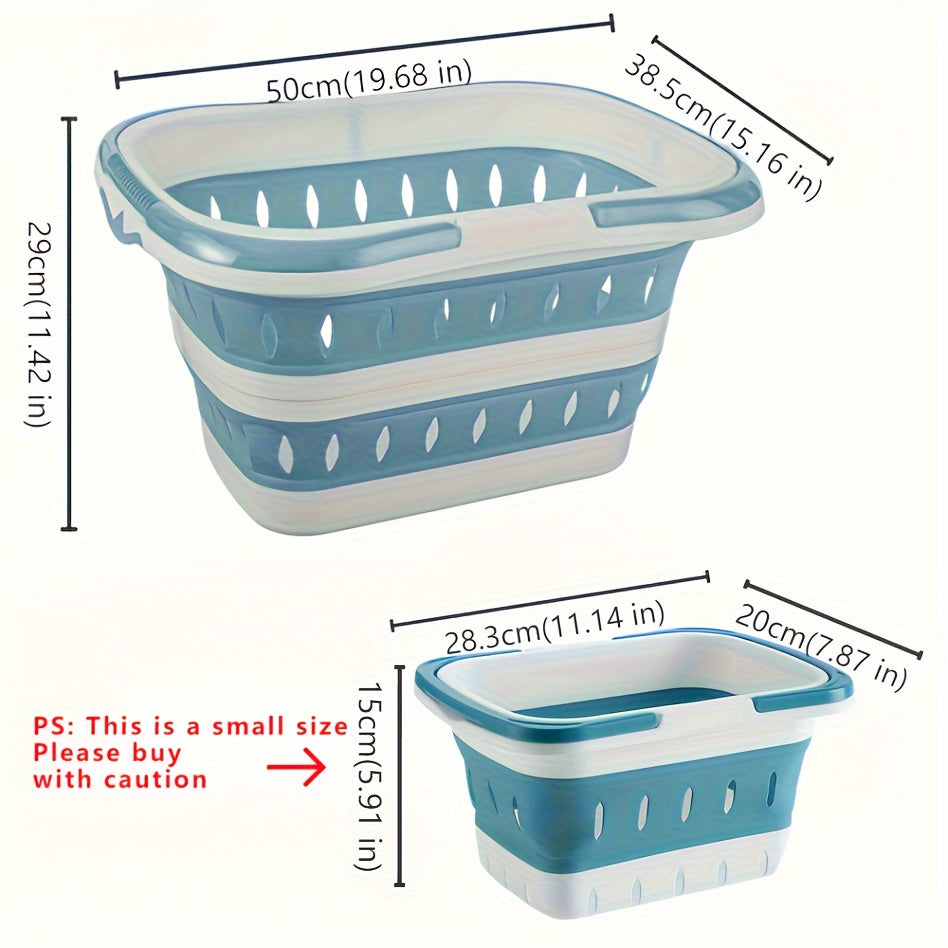 Space-Saving Collapsible Laundry Basket – Foldable Plastic Storage Bin with Handles for Bathroom & Laundry Room