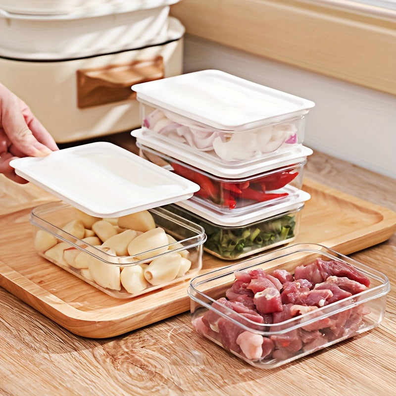 Leak-Proof 6pcs 1200ml Food Storage Containers with Lids – Microwave & Freezer Safe, Space-Saving Kitchen Organizer