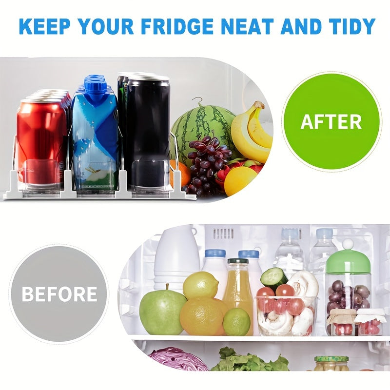 3/4/5-Piece Beverage Pusher Drink Dispenser – Refrigerator Bottle and Can Storage Box