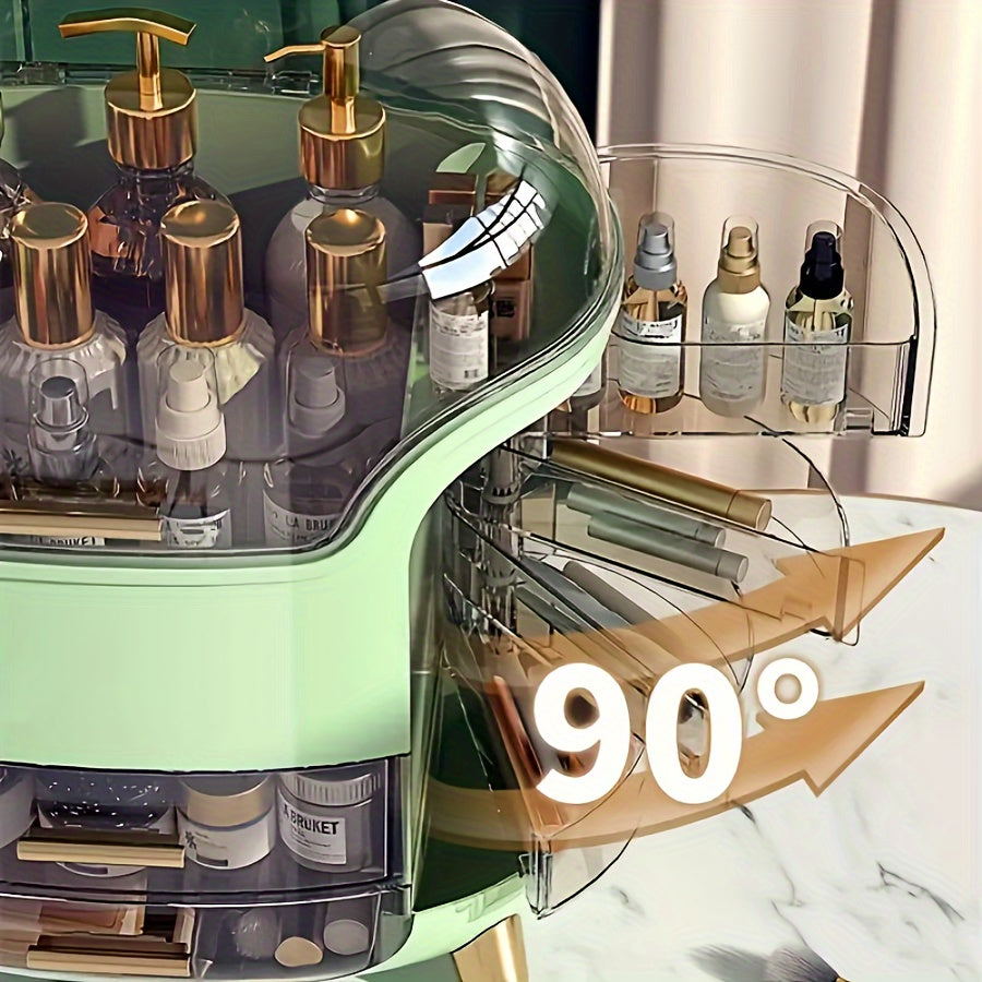 Makeup & Skincare Organizer Case – Large Cosmetic Storage Box for Vanity, Bathroom & Desk