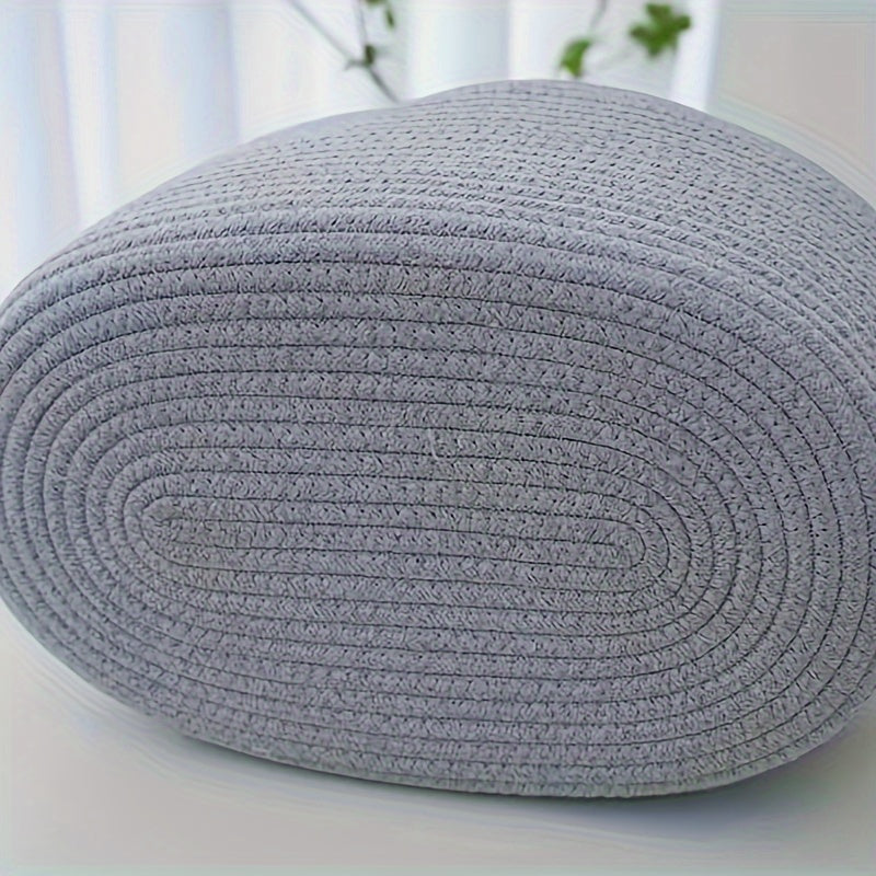 1pc Woven Storage Basket – Portable Organizer for Bedroom, Kitchen, Bathroom & Mother Bag Storage