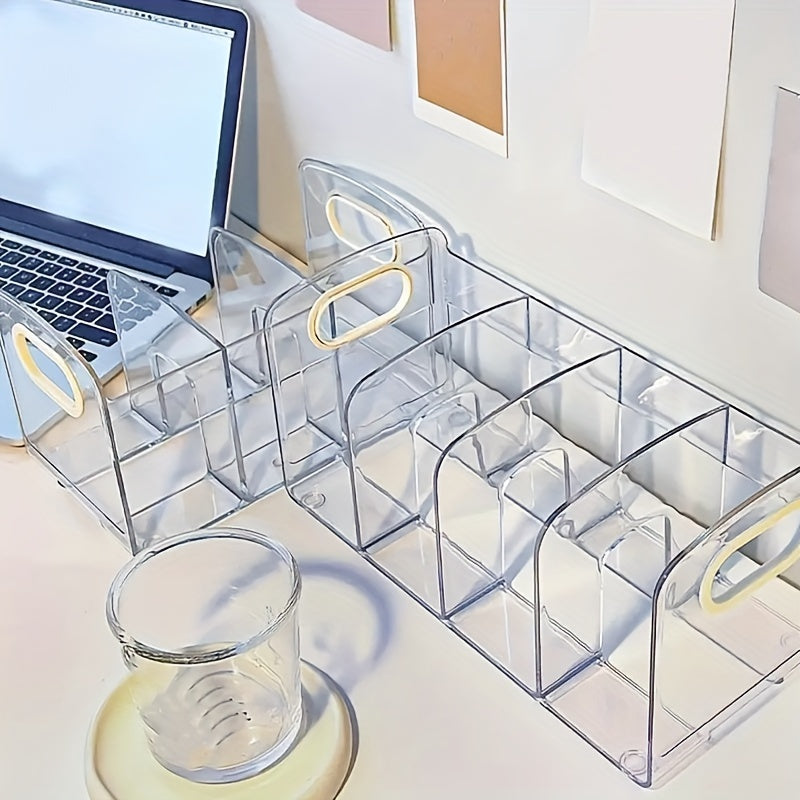 Transparent Office Desktop Bookshelf and Document Storage Box