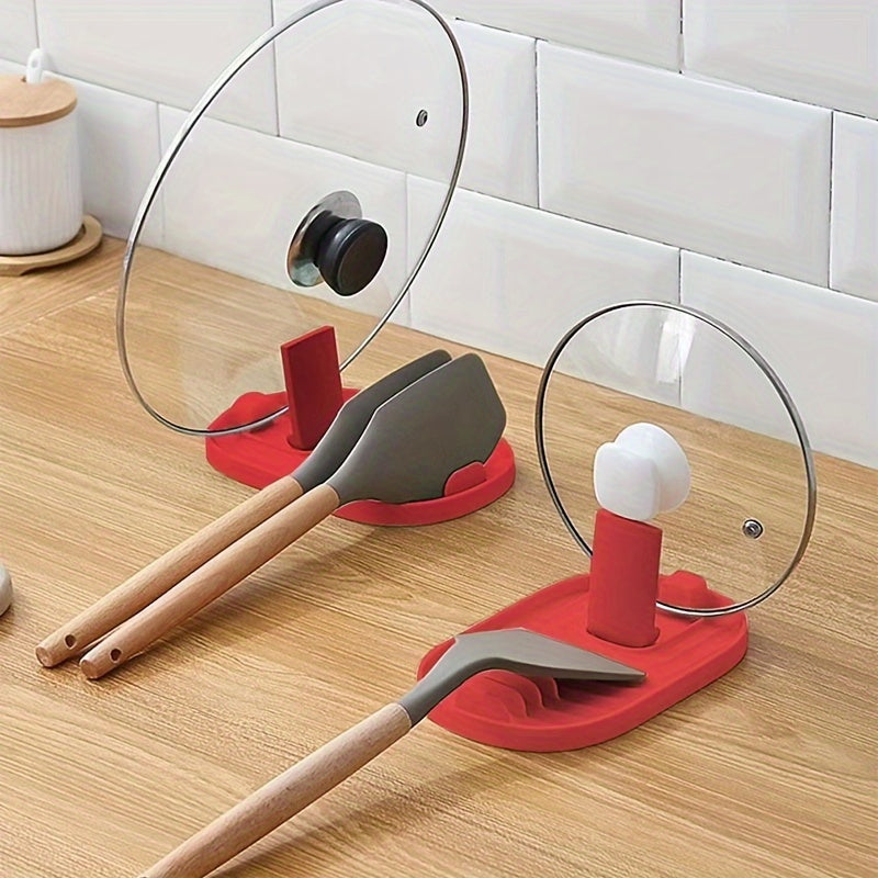 Foldable Pot Lid & Utensil Rack – Kitchen Organizer for Spoons, Spatulas & Cutlery