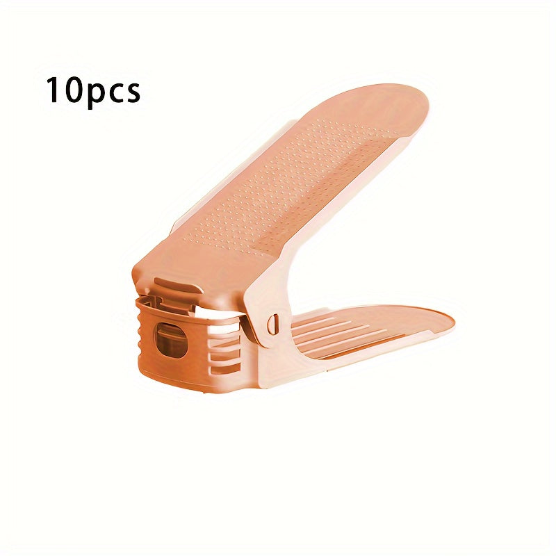 10-Piece Adjustable Space-Saving Shoe Rack