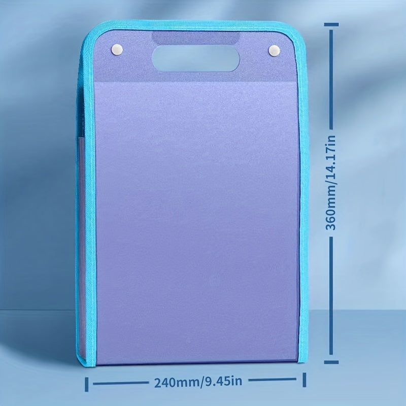 A4 Portable 13-Grid Expanding File Folder – Translucent Document Organizer Bag
