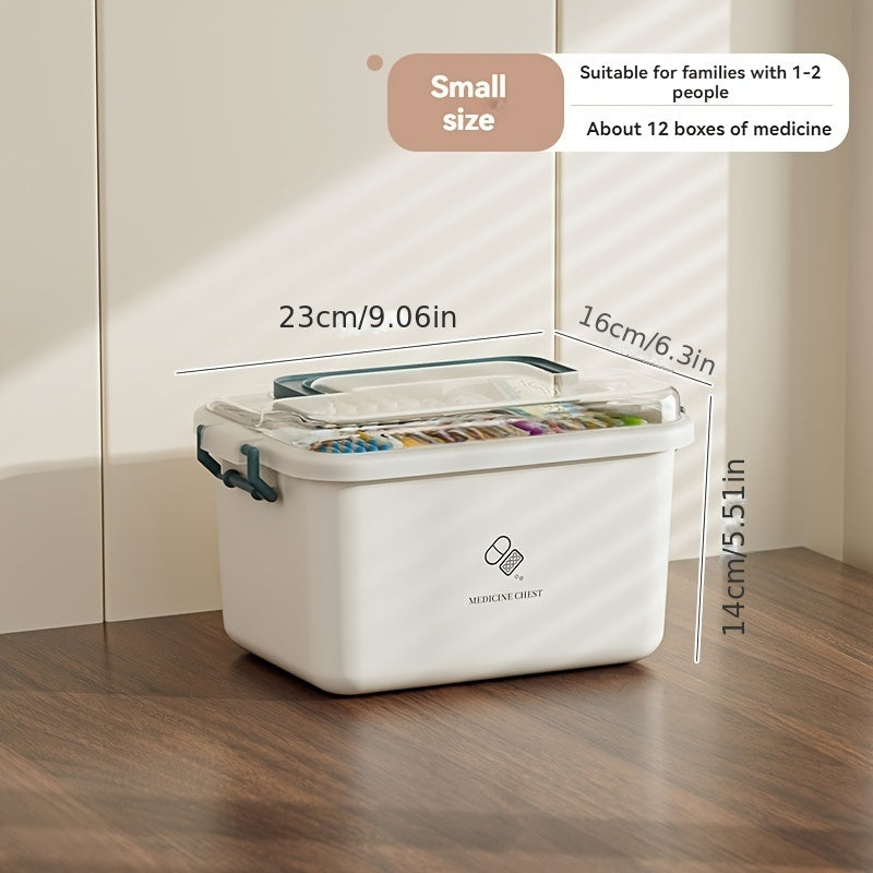 Home Care Medicine Box – Portable Multi-Layer Plastic First Aid and Medicine Organizer