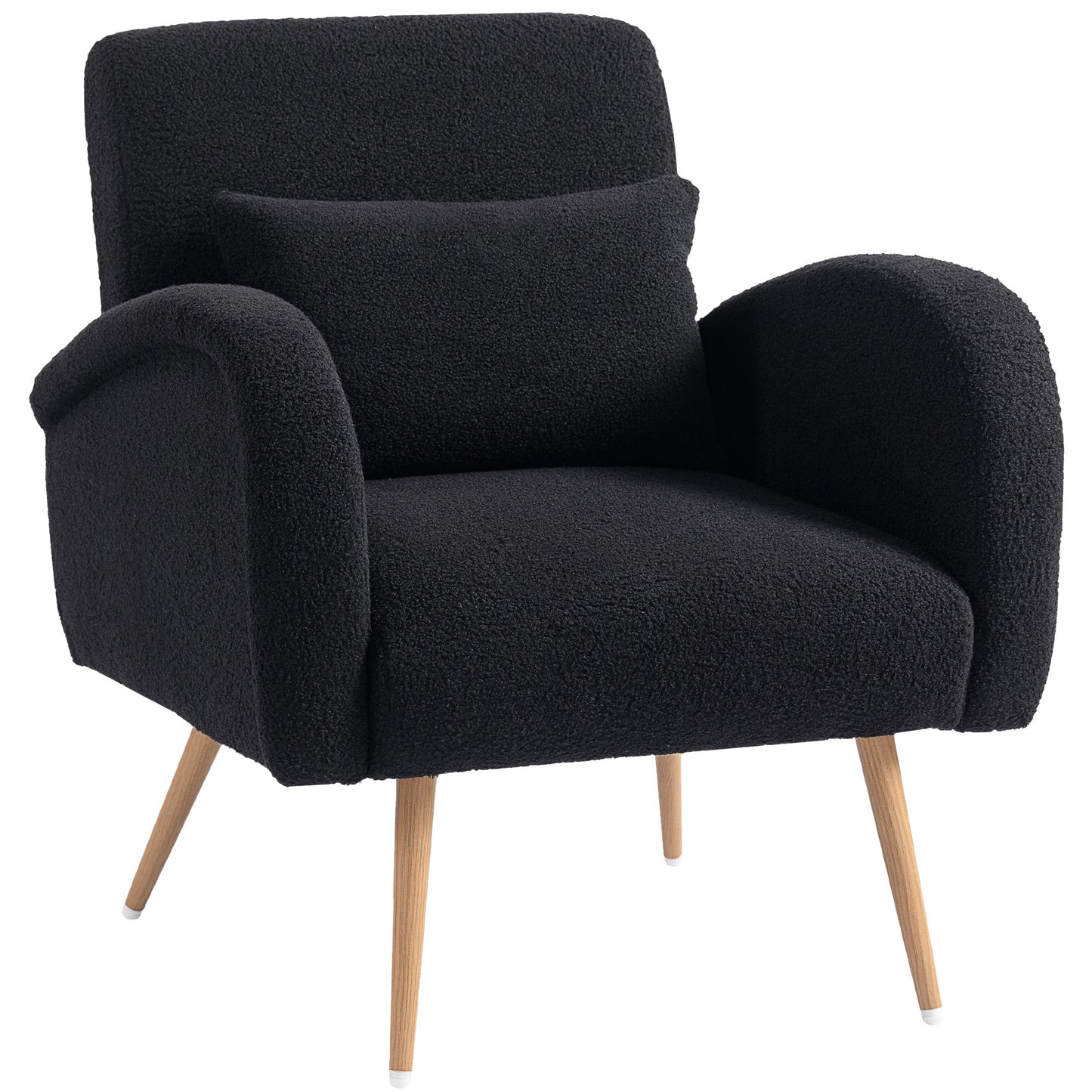 Teddy Fleece Accent Chair- Black