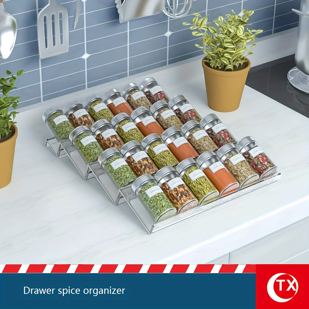 4 Shelf Acrylic Kitchen Spice Rack and Makeup Organizer Storage Stands