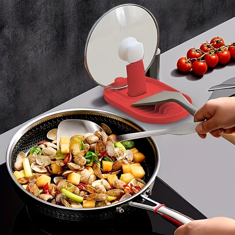 Foldable Pot Lid & Utensil Rack – Kitchen Organizer for Spoons, Spatulas & Cutlery