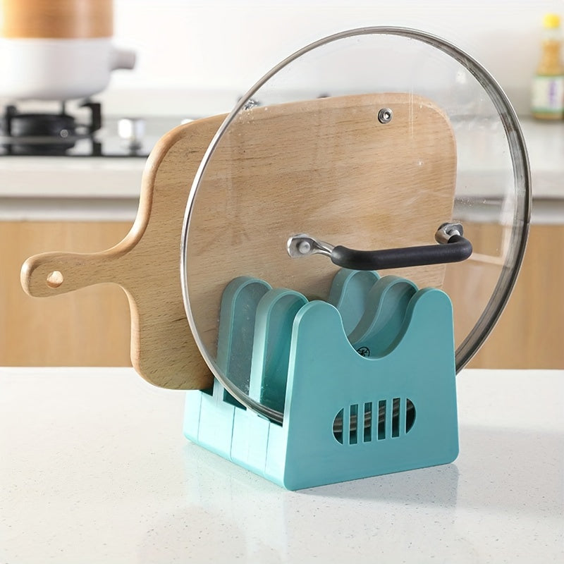 Rust-Proof ABS Kitchen Organizer – Spoon and Utensil Holder with Drainage and Pot Lid Rack