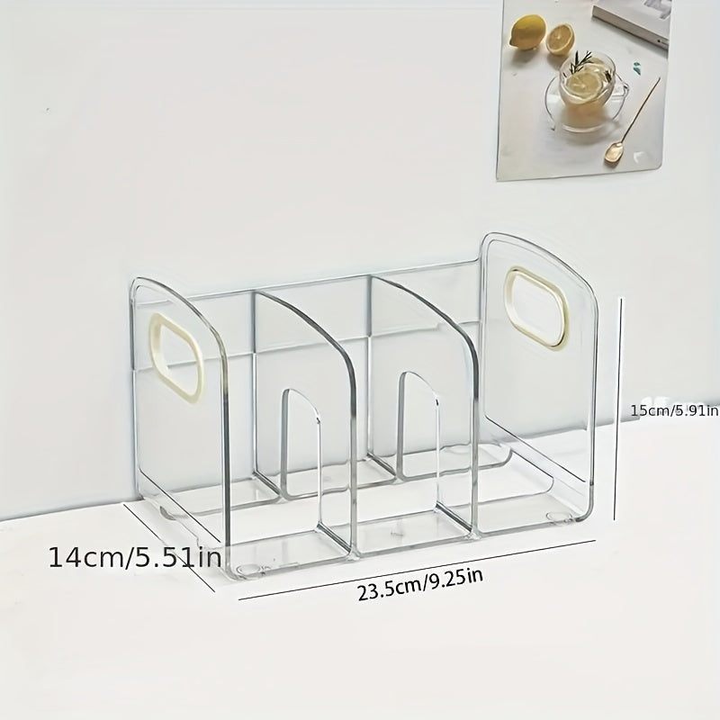 Transparent Office Desktop Bookshelf and Document Storage Box