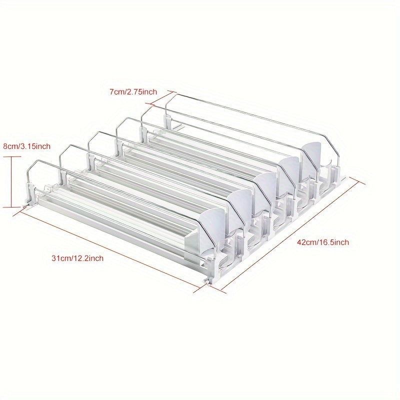 3/4/5-Piece Beverage Pusher Drink Dispenser – Refrigerator Bottle and Can Storage Box