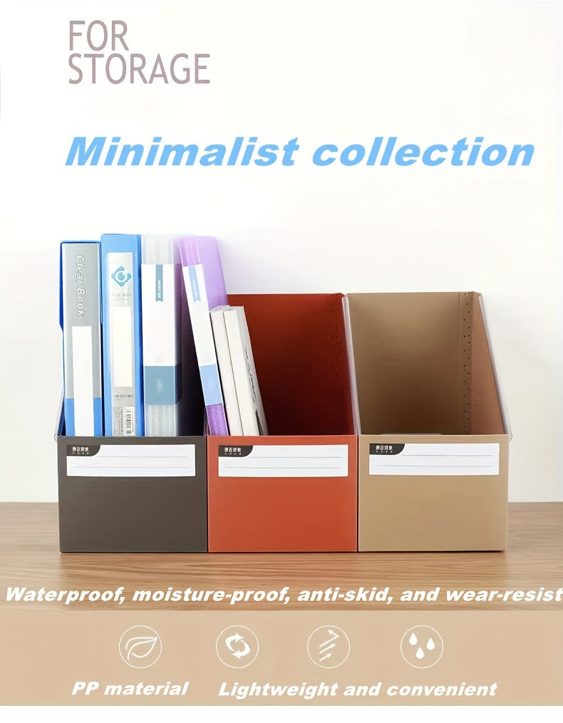 Large Capacity Desk File Organizer – Foldable Office and Study Storage Box