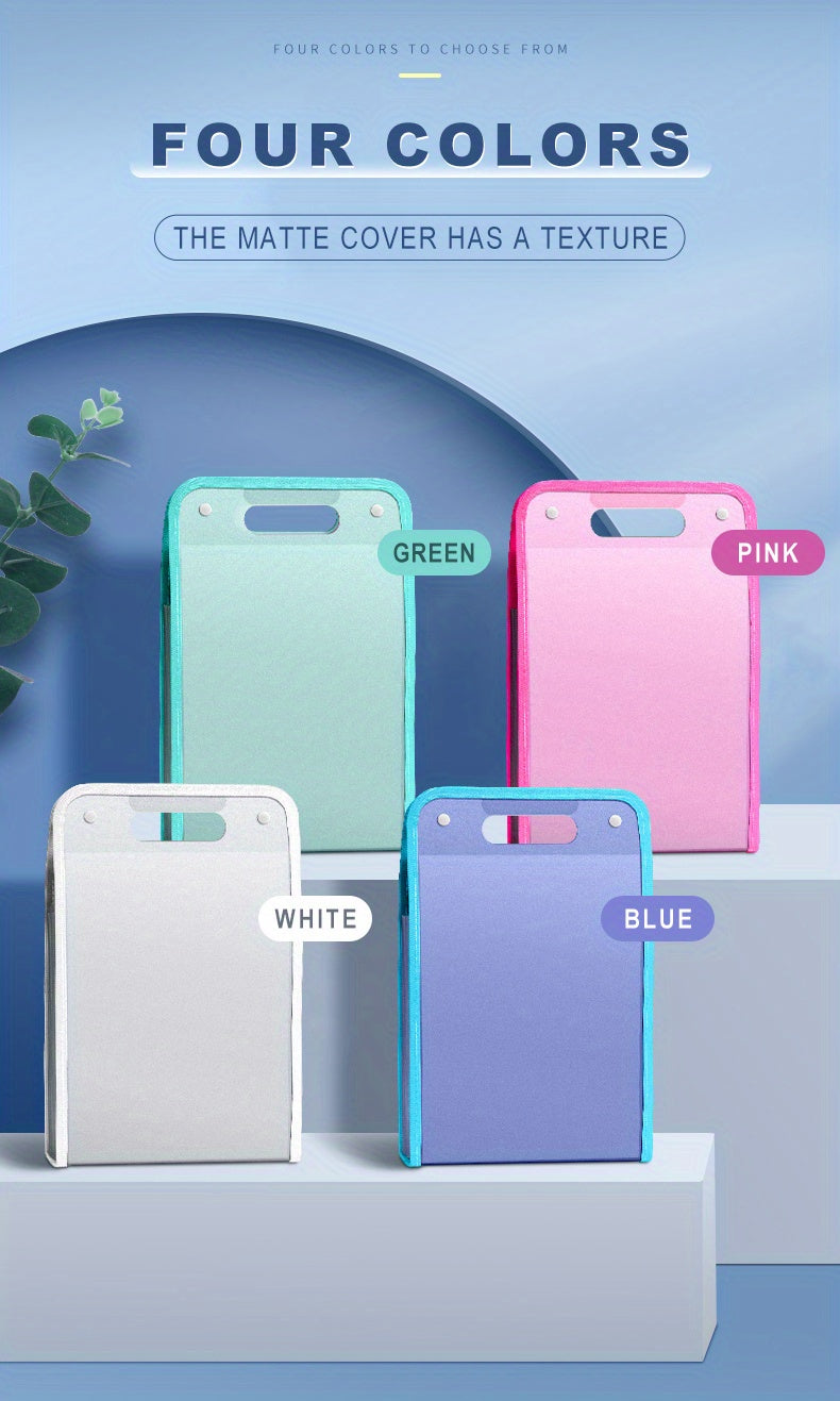 A4 Portable 13-Grid Expanding File Folder – Translucent Document Bag