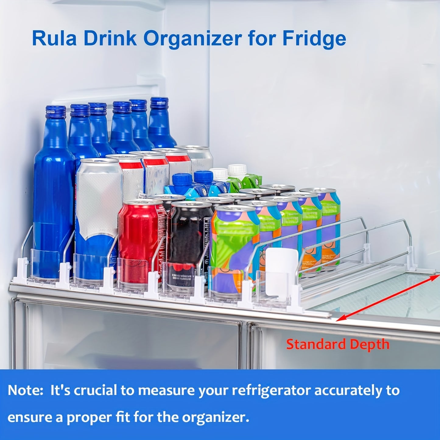 3/4/5-Piece Beverage Pusher Drink Dispenser – Refrigerator Bottle and Can Storage Box