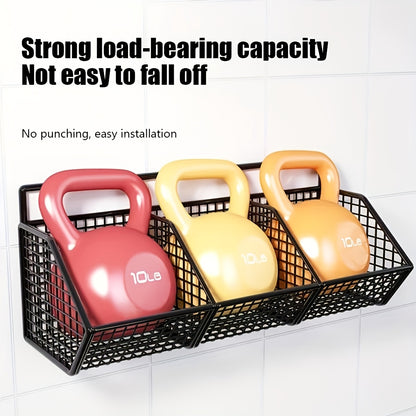 Wall-Mounted Kitchen Storage Basket – Durable Hanging Organizer Rack for Vegetables, Garlic, Onions & More