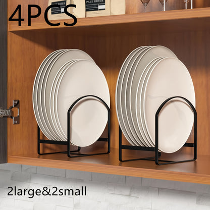 4-Pack Arch-Shaped Dish Racks – Black or White Metal Kitchen Storage Organizer