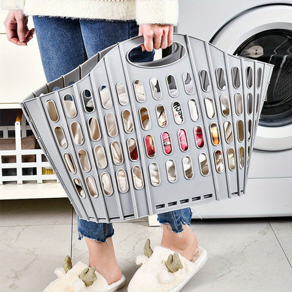 Modern Foldable Laundry Basket – Multi-Compartment Clothes Storage