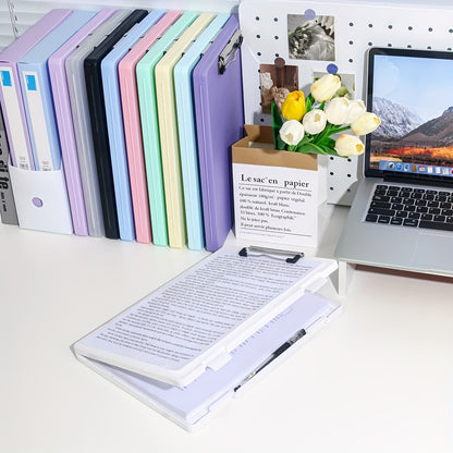 A4 File Folder Storage Box with Plate Clip – Large Capacity Multi-Function Document & Test Paper Organizer