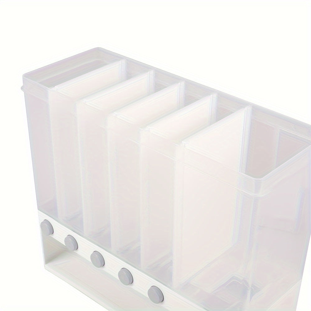 10L 6 Grid Rice Cereal Beans Dispenser Storage Container