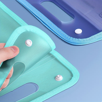 A4 Portable 13-Grid Expanding File Folder – Translucent Document Organizer Bag