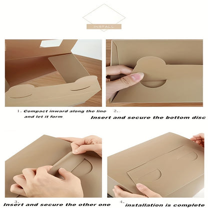 Large Capacity Desk File Organizer – Foldable Office and Study Storage Box