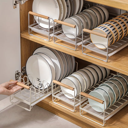 Space-Saving Dish Storage Rack with Chopsticks & Bowl Holder – Compact Kitchen Dish Drain Rack with Drain Board