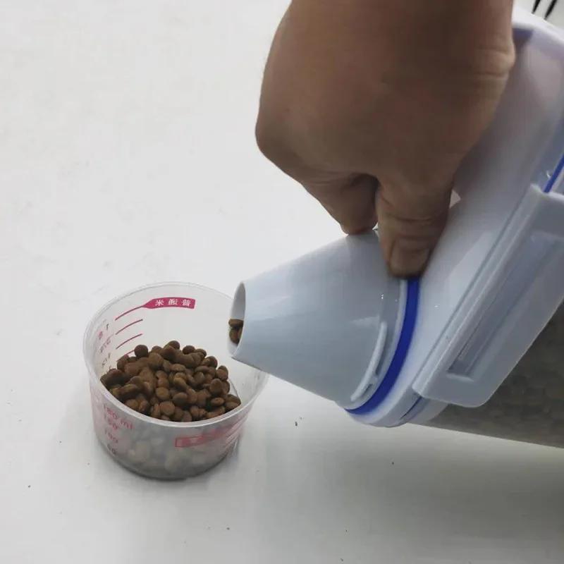 1.5kg/2kg Food Storage Container with Measuring Cup – Moisture-Proof Plastic Jar