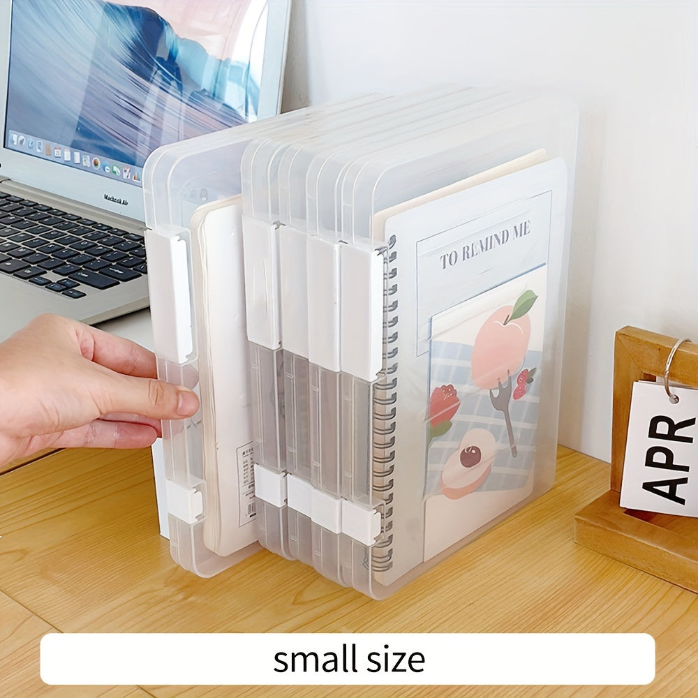 3pcs Clear Plastic Storage Boxes – Rectangular File Organizers for Home, School & Office