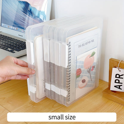 3pcs Clear Plastic Storage Boxes – Rectangular File Organizers for Home, School & Office