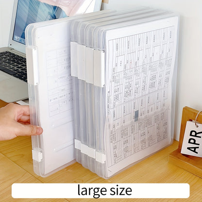 3pcs Clear Plastic Storage Boxes – Rectangular File Organizers for Home, School & Office