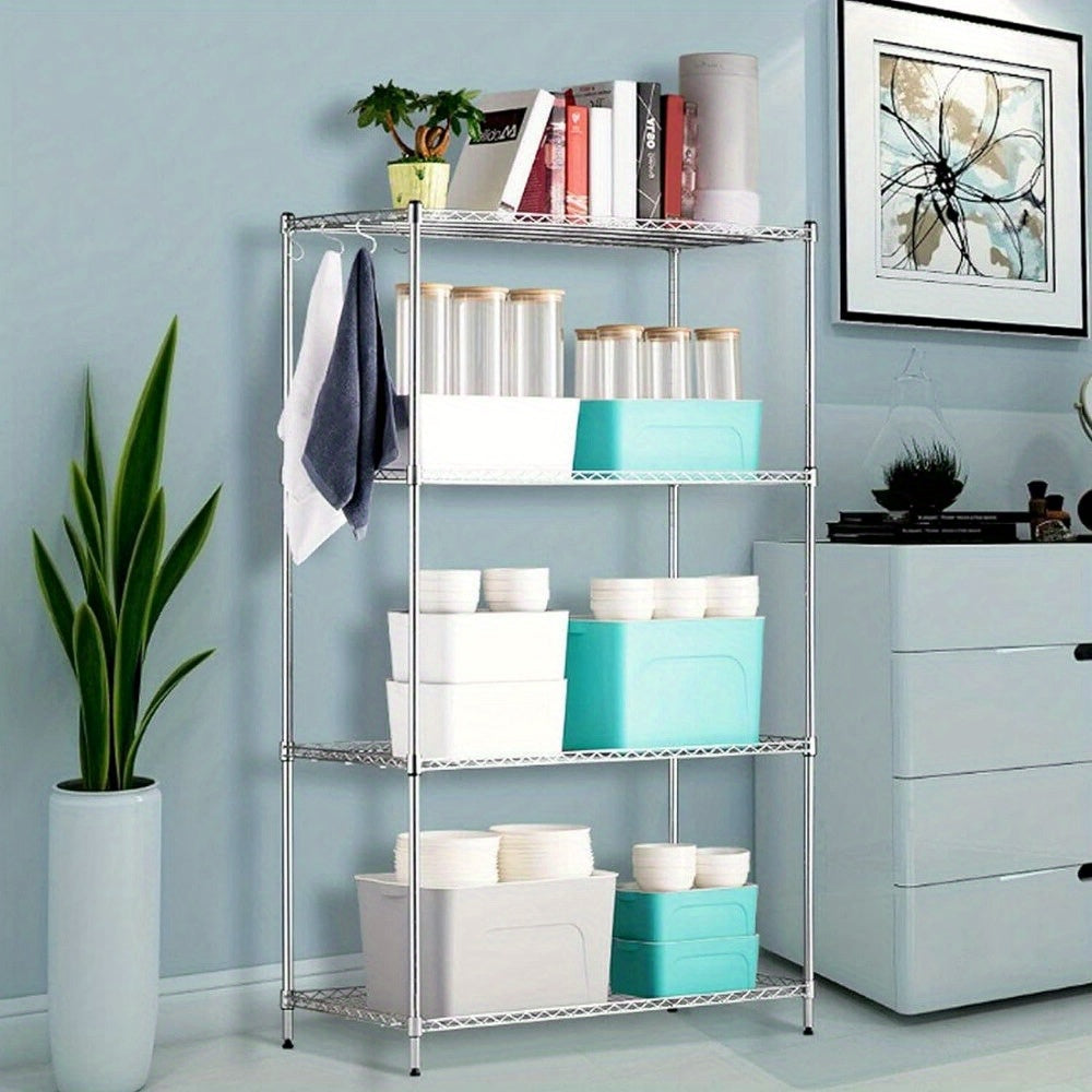 4-Shelf  Heavy Duty Metal Storage Shelving Units 120x56x35cm