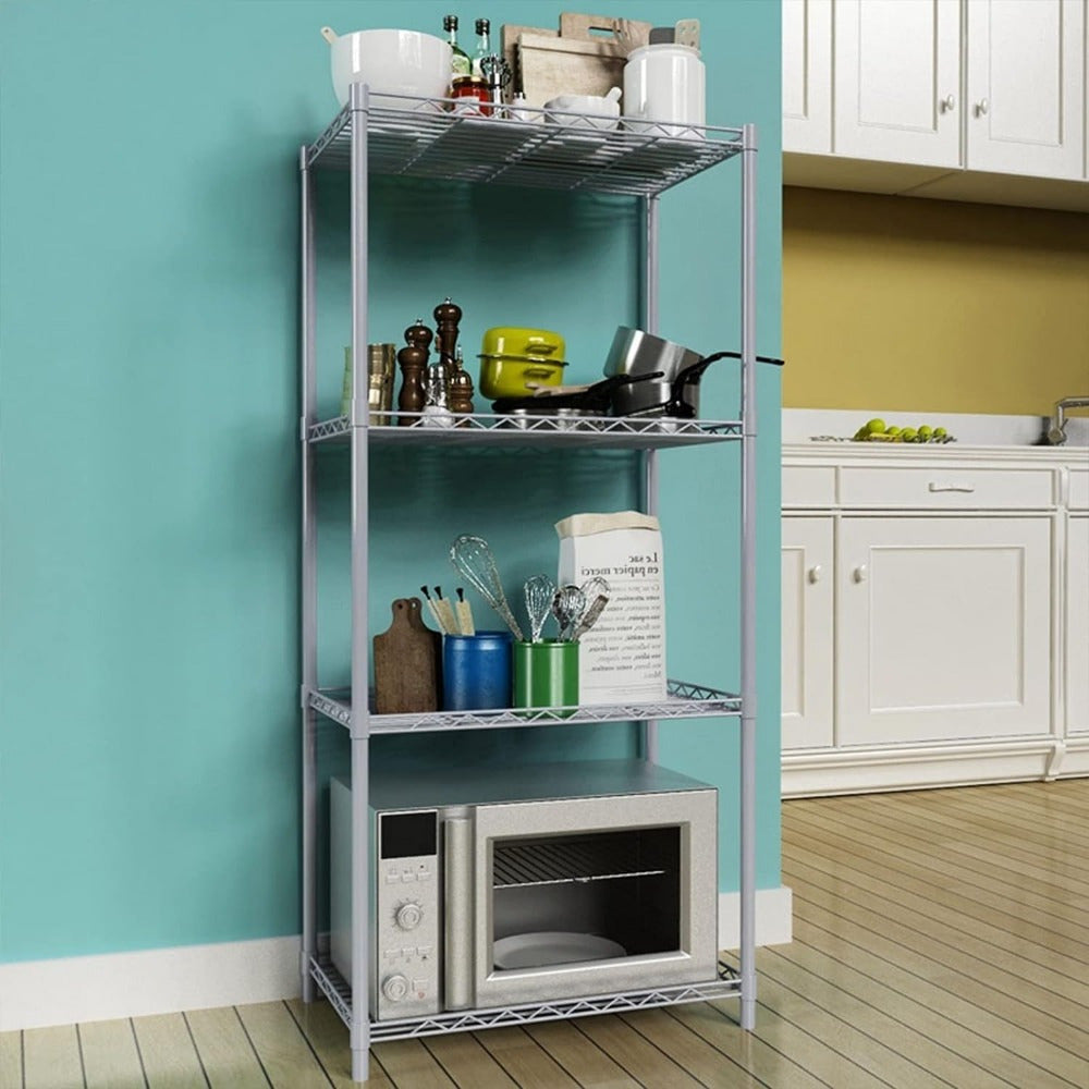 4-Shelf  Heavy Duty Metal Storage Shelving Units 120x56x35cm