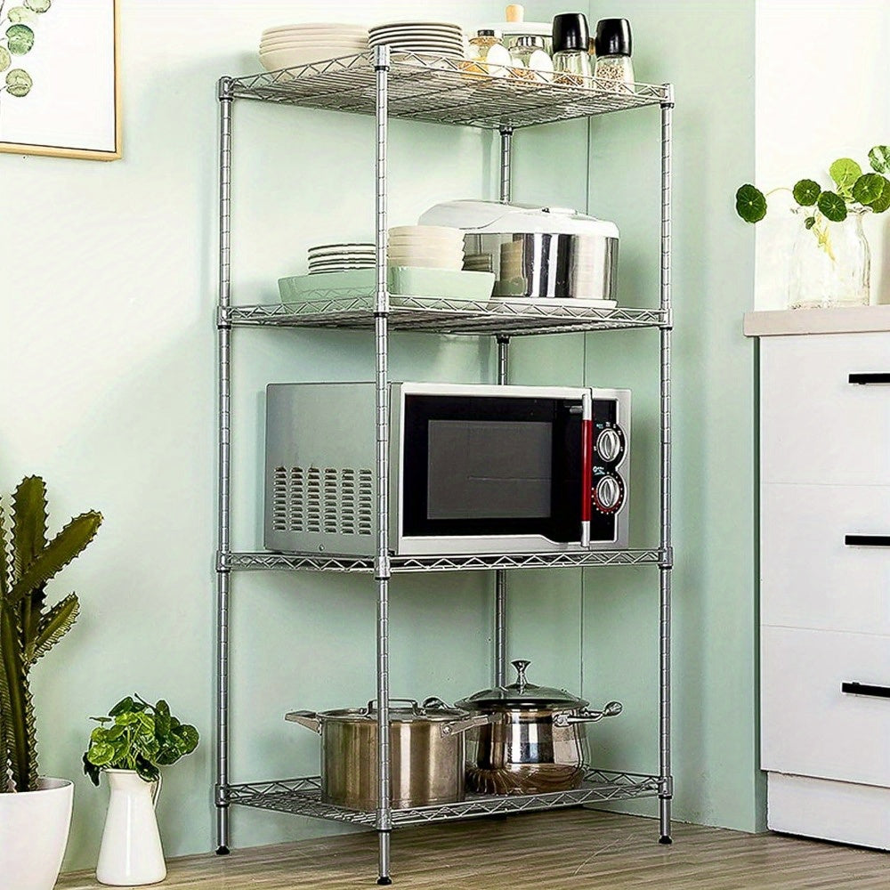 4-Shelf  Heavy Duty Metal Storage Shelving Units 120x56x35cm