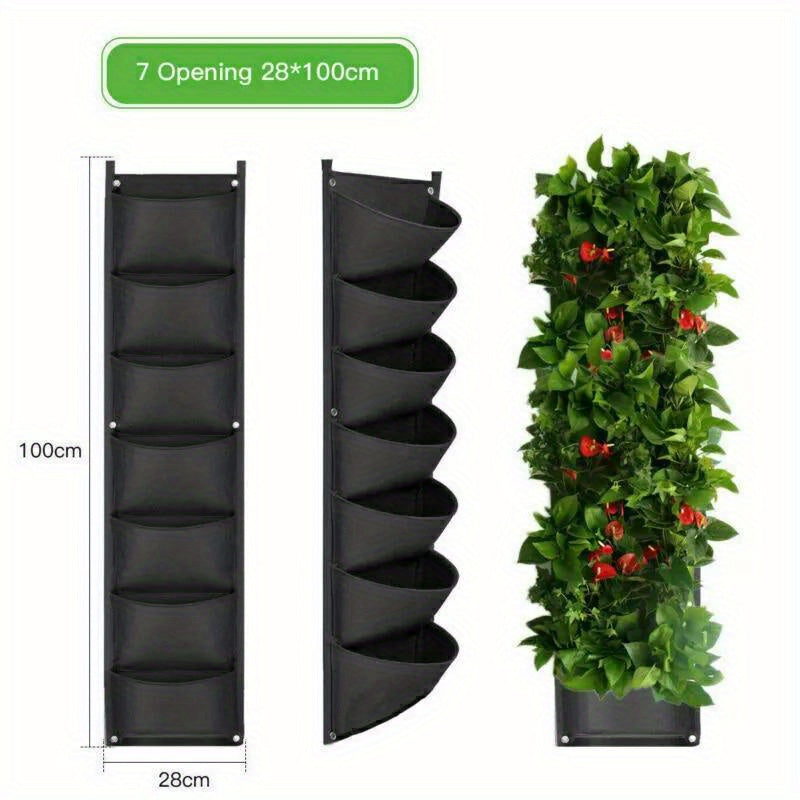 Vertical Wall Hanging Grow Planting Bags 7 Pockets