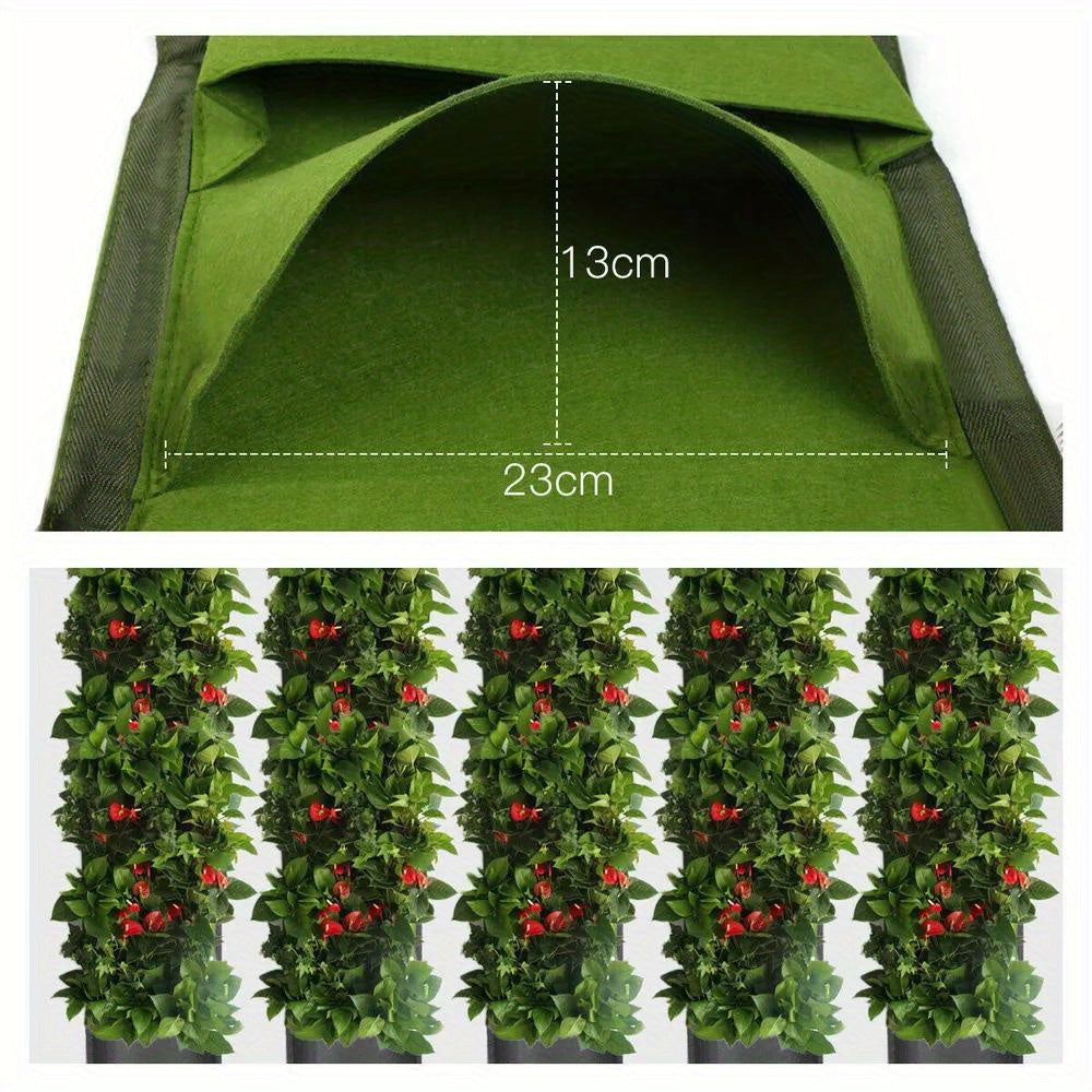 Vertical Wall Hanging Grow Planting Bags 7 Pockets