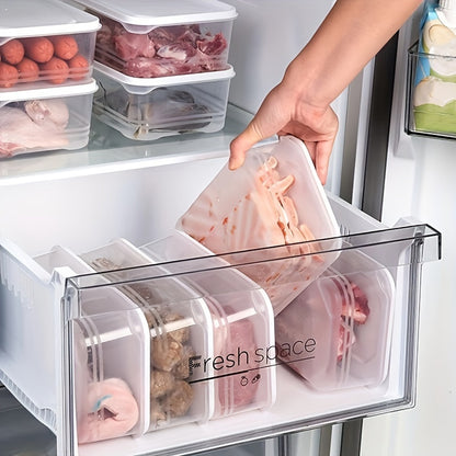 Leak-Proof 6pcs 1200ml Food Storage Containers with Lids – Microwave & Freezer Safe, Space-Saving Kitchen Organizer