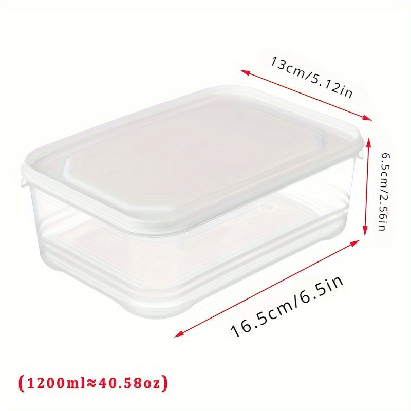 Leak-Proof 6pcs 1200ml Food Storage Containers with Lids – Microwave & Freezer Safe, Space-Saving Kitchen Organizer
