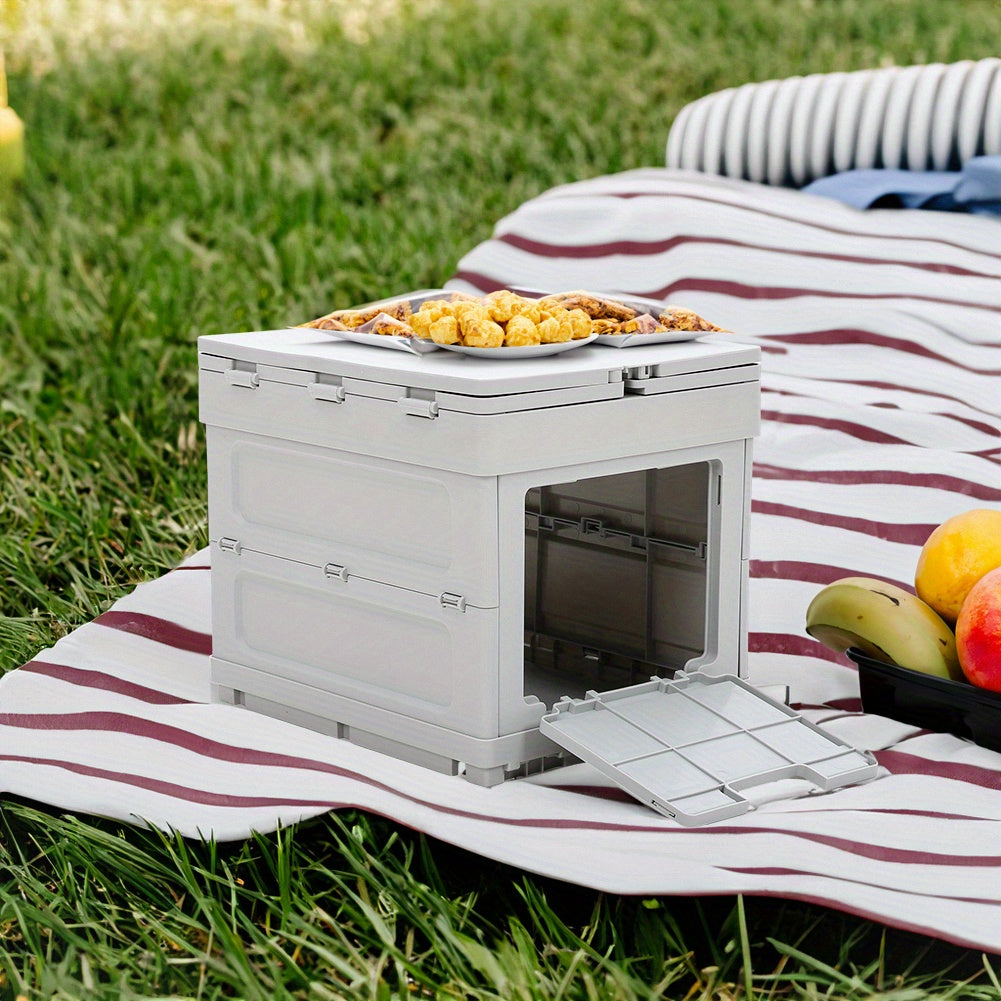 Multi-functional Storage Box Collapsible Indoor Outdoor Table Food Storage Organizer