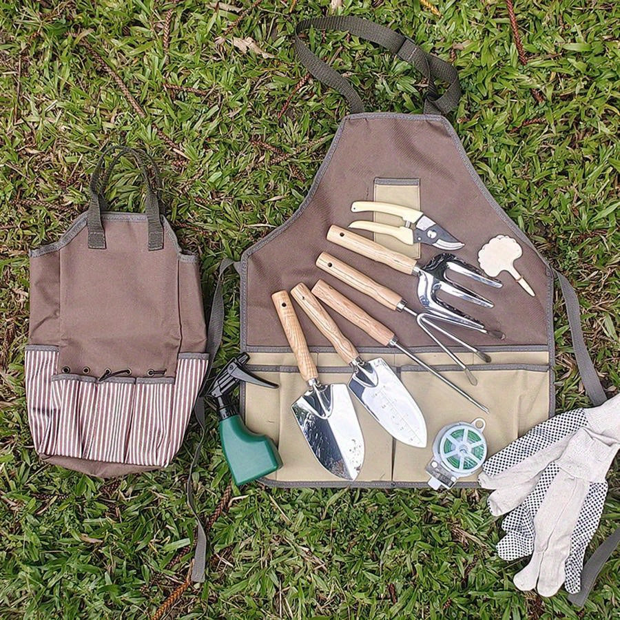 Garden Tool Bag, Oxford Canvas  Tote with Pockets  Multi-Purpose Tool Storage Bag