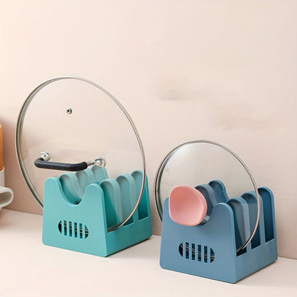 Rust-Proof ABS Kitchen Organizer – Spoon and Utensil Holder with Drainage and Pot Lid Rack