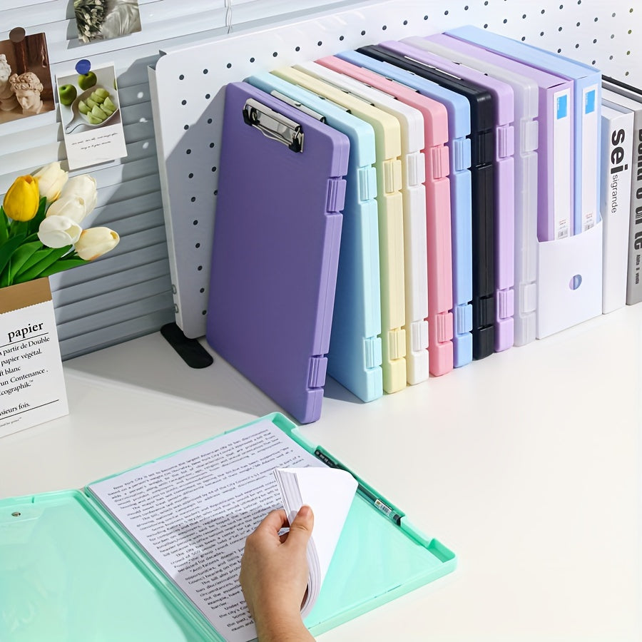 A4 File Folder Storage Box with Plate Clip – Large Capacity Multi-Function Document & Test Paper Organizer
