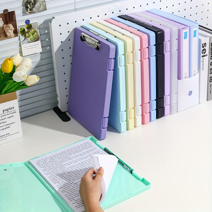 A4 File Folder Storage Box with Plate Clip – Large Capacity Multi-Function Document & Test Paper Organizer