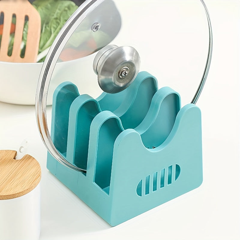 Rust-Proof ABS Kitchen Organizer – Spoon and Utensil Holder with Drainage and Pot Lid Rack