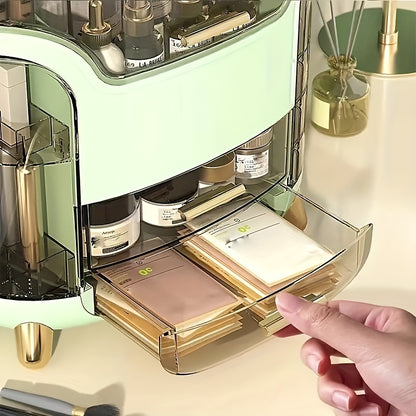 Makeup & Skincare Organizer Case – Large Cosmetic Storage Box for Vanity, Bathroom & Desk