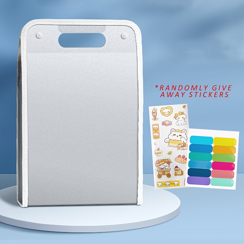 A4 Portable 13-Grid Expanding File Folder – Translucent Document Organizer Bag