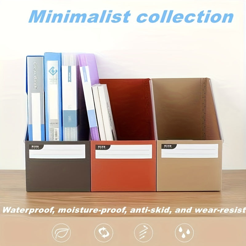 Large Capacity Desk File Organizer – Foldable Office and Study Storage Box