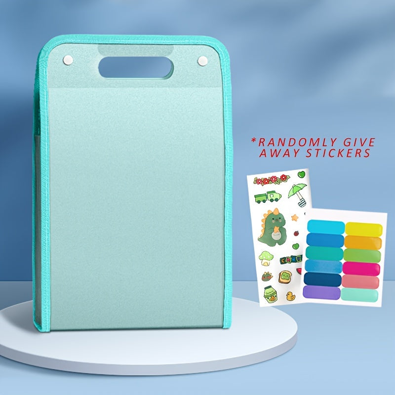 A4 Portable 13-Grid Expanding File Folder – Translucent Document Organizer Bag