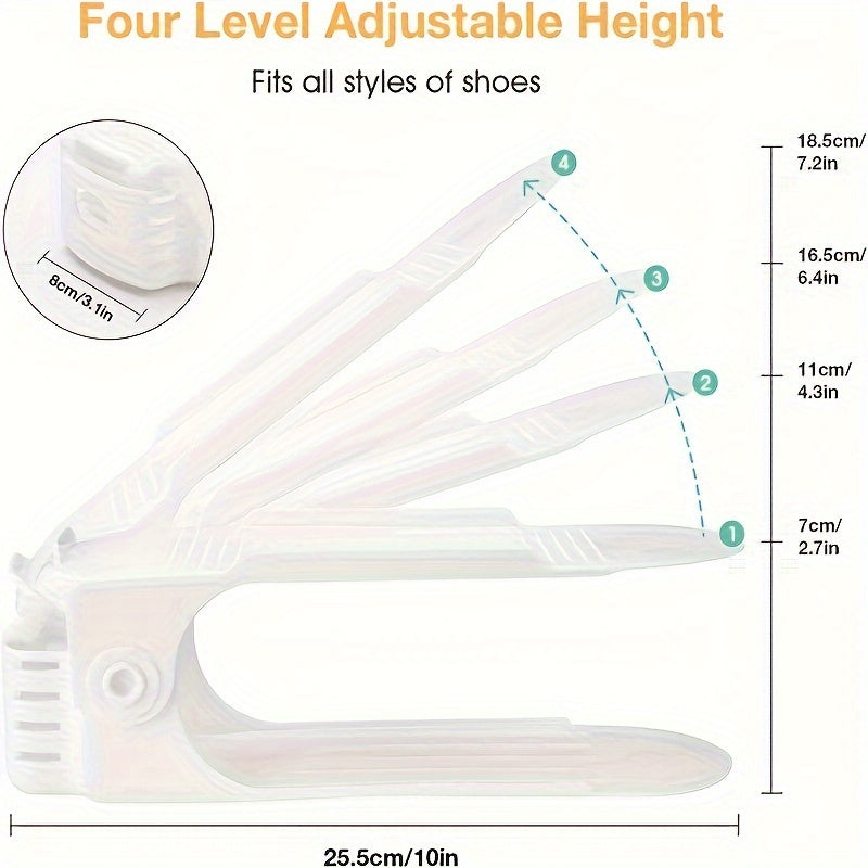 10-Piece Adjustable Shoe Rack – Space-Saving Home and Bedroom Organizer